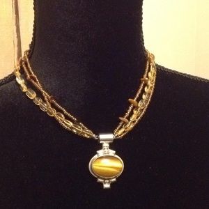 Sterling Silver Tiger Eye Necklace